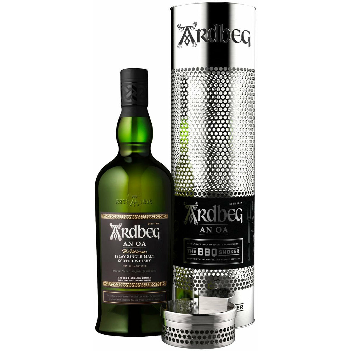 Ardbeg AN OA Islay Single Malt Scotch Whisky 46,6% Vol. 0,7l in Giftbox with BBQ Smoker